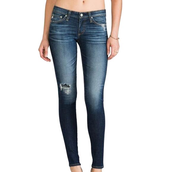 ADRIANO GOLDSCHMIED Women's 27R The Legging AG Jeans Stretch Skinny‎ Distressed - Picture 1 of 12